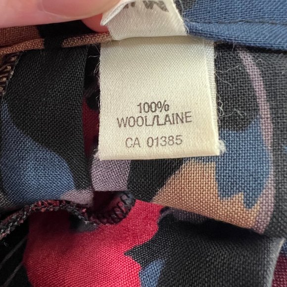 Vintage Liberty of London Dark Floral Print Pleated High Rise Midi Skirt Preppy - Picture 7 of 10